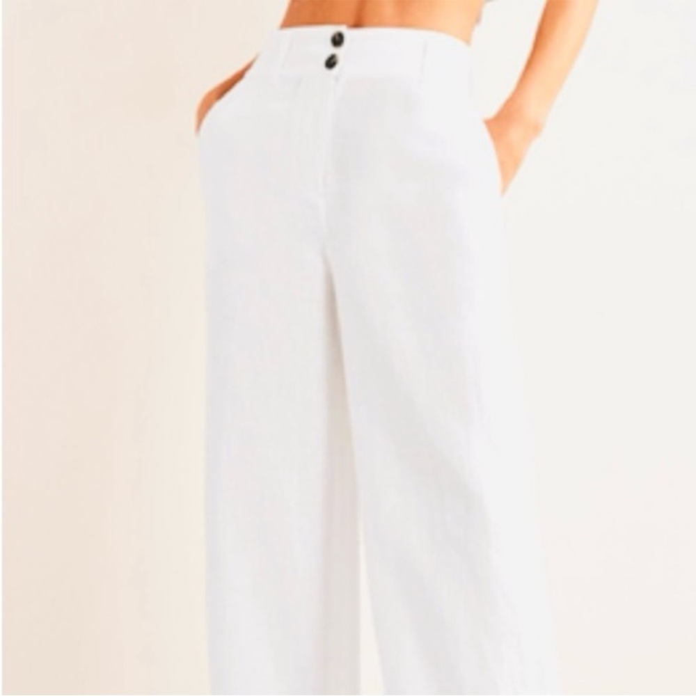 Elegant White High-Waisted Pants